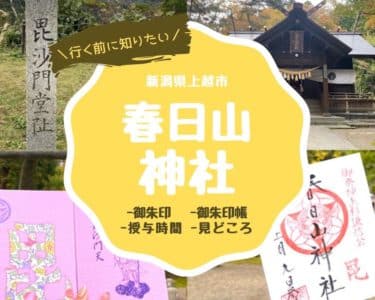 春日山神社の御朱印帳と御朱印！上杉謙信の強いパワーが詰まった春日山城跡も【新潟】│福福あそび